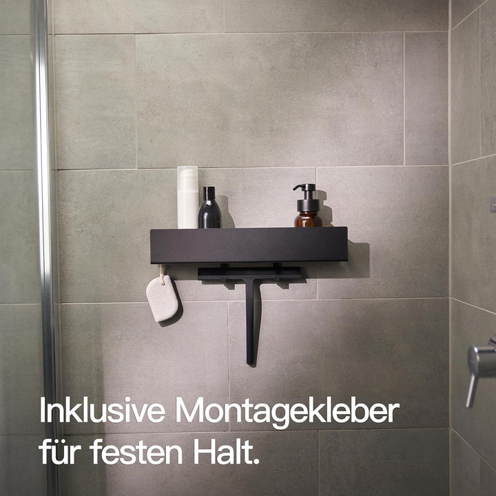 Designfabrik Hamburg Duschablage ohne Bohren | Badezimmer Regal | Badregal | Duschregal ohne Bohren