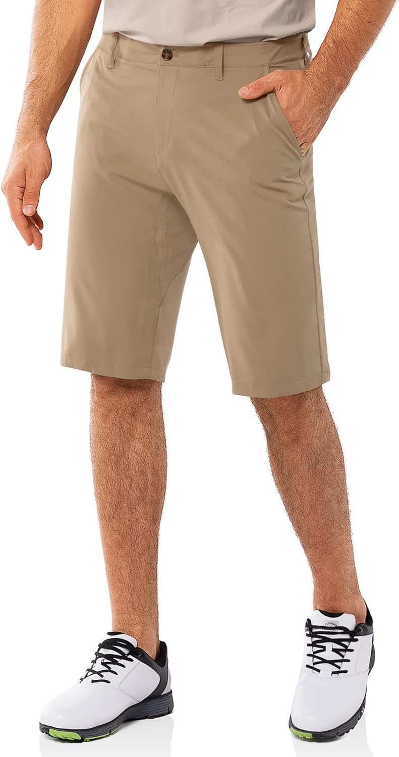 33,000ft Herren Golf Shorts Stretch Kurze Golfhosen Leichte Schnelltrocknende 11" Bermuda Shorts Kur