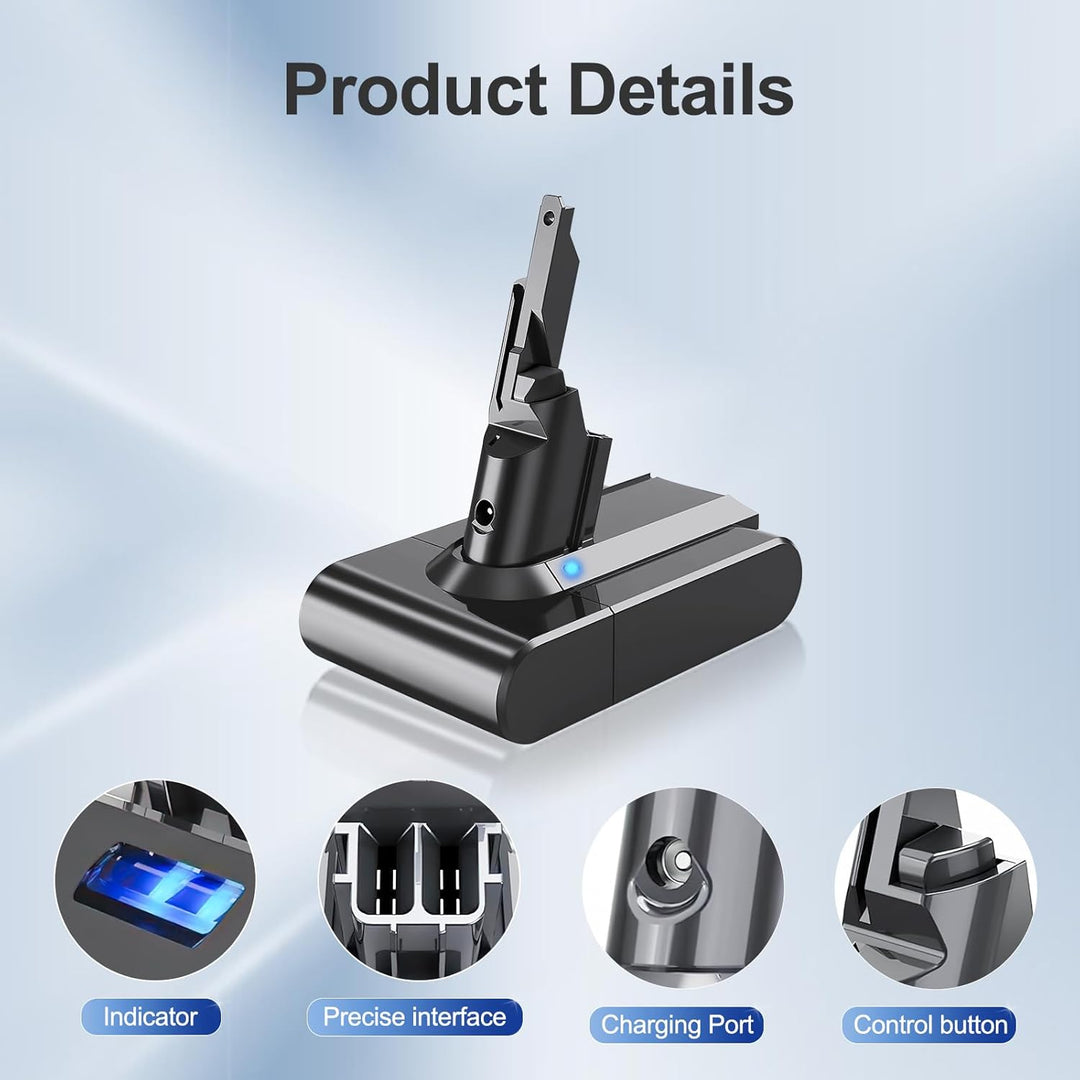 Akku für Dyson V7 Serie, 7500mAh Neue Upgrade Hochkapazitäts Ersatzakku für Dyson V7 Tier/Fluffy/Mot