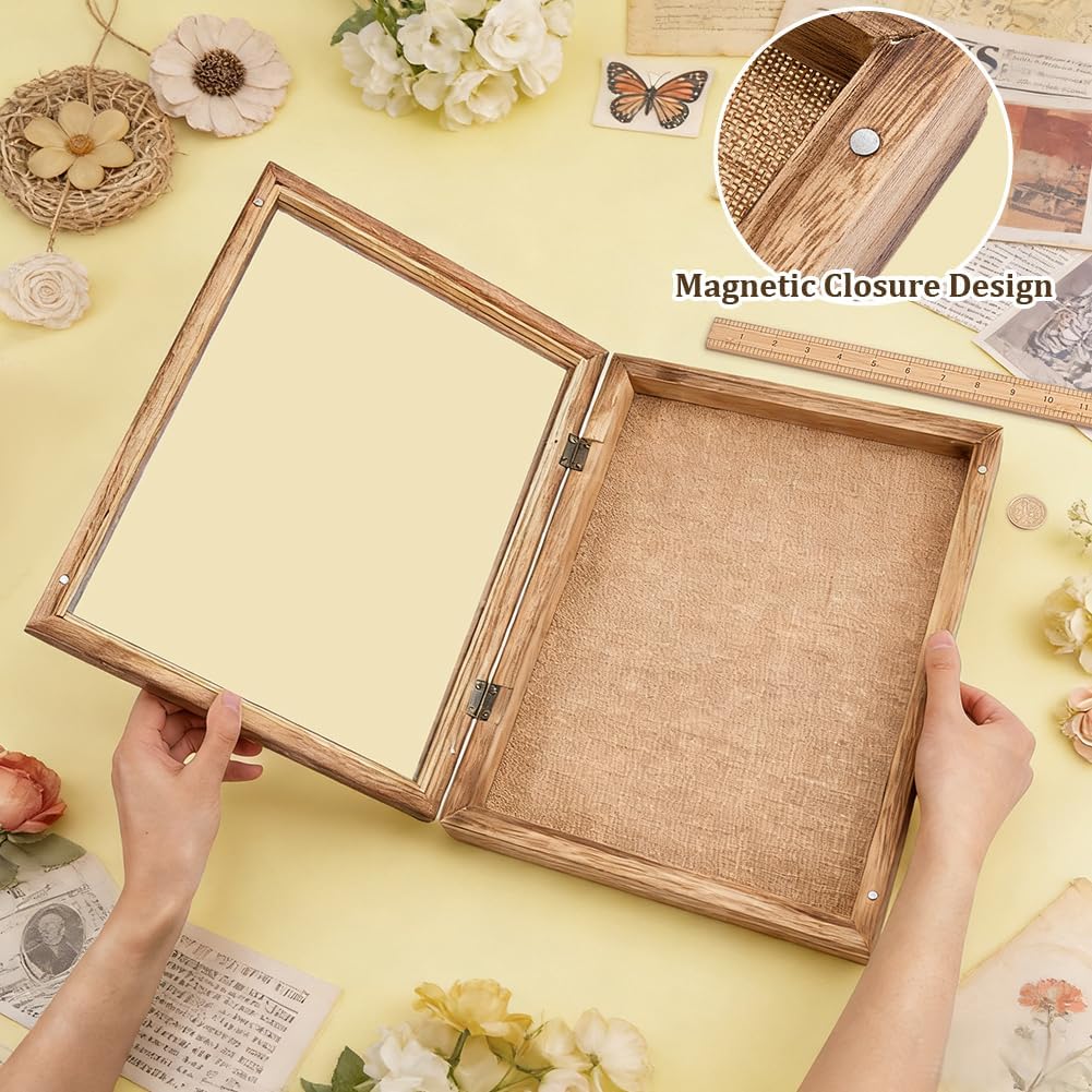 FINGERINSPIRE 2 Stück Schattenbox Rahmen Aus 355x278x56mm Starkem Holzverstärktem Zur Aufbewahrung v