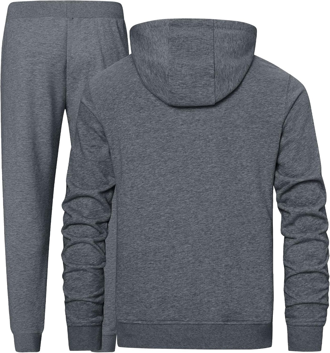 W JIANWANG Trainingsanzug Herren Hoodie Baumwolle Jogginganzug Herren Athletisch Komfortabel Tracksu