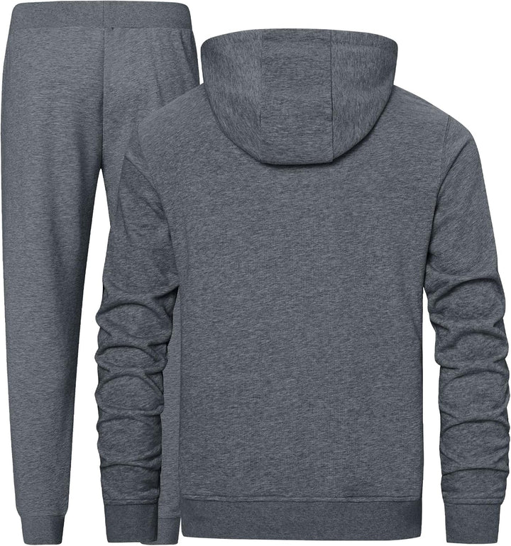 W JIANWANG Trainingsanzug Herren Hoodie Baumwolle Jogginganzug Herren Athletisch Komfortabel Tracksu