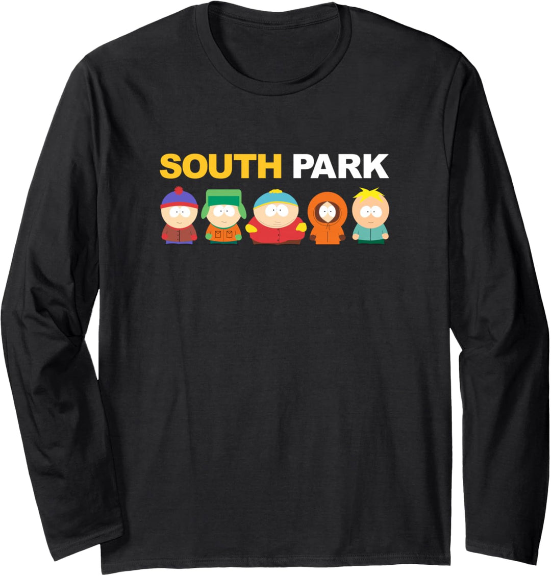 South Park Gang Under Logo Langarmshirt