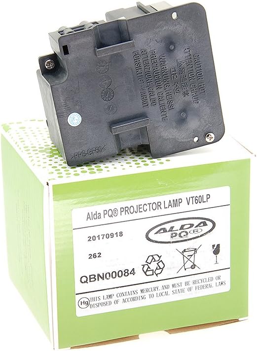 Alda PQ-Premium, Beamerlampe/Ersatzlampe kompatibel mit VT60LP für NEC 1566, VT46, VT60LP, VT46RU, V