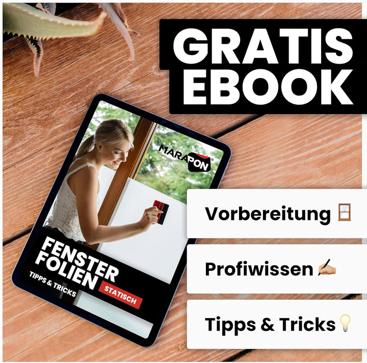 MARAPON® Spiegelfolie Fenster Sichtschutz [90x200 cm] Fensterfolie Sonnenschutz aussen ohne Rückstän