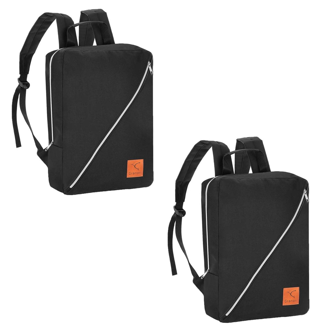 Handgepäck Rucksack 40x30x10 cm [EU-Herstellung] als 2er Set – Das Original im Spar-Vorteils-Pack (S