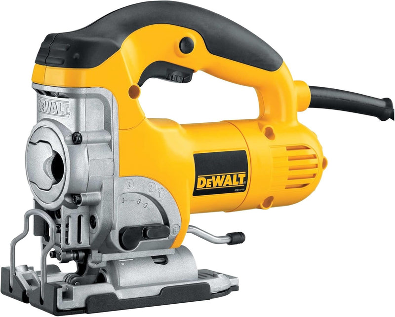 Dewalt DW331K-QS DW331K-QS-Sierra de Calar 701W empuñadura cerrada, 701 W, 230 V, Gelb, Others Stich