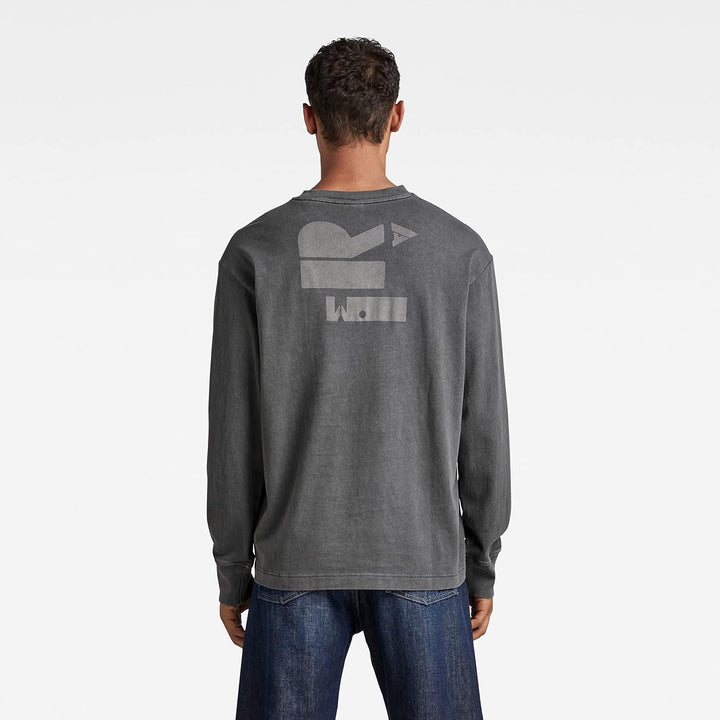 G-STAR RAW Herren Back Typography Boxy T-Shirts XS Schwarz (Dk Black Gd D22384-c756-b564), XS Schwar