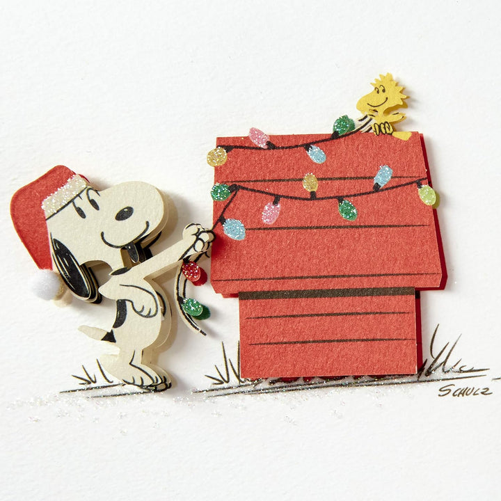 Hallmark Signature Peanuts Weihnachtskarten, Snoopy Weihnachtsbeleuchtung (10 Karten mit Umschlägen)