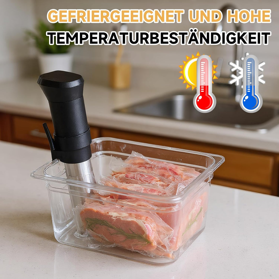 Sous Vide Behälter,Niedertemperatur-Slow Cooker mit Deckel, Fassungsvermögen 11 Liter mit Deckel und