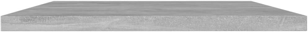 vidaXL Bücherregal-Bretter 4 STK. Betongrau 60x20x1,5 cm Holzwerkstoff 23.6" x 7.9" x 0.6" Betongrau