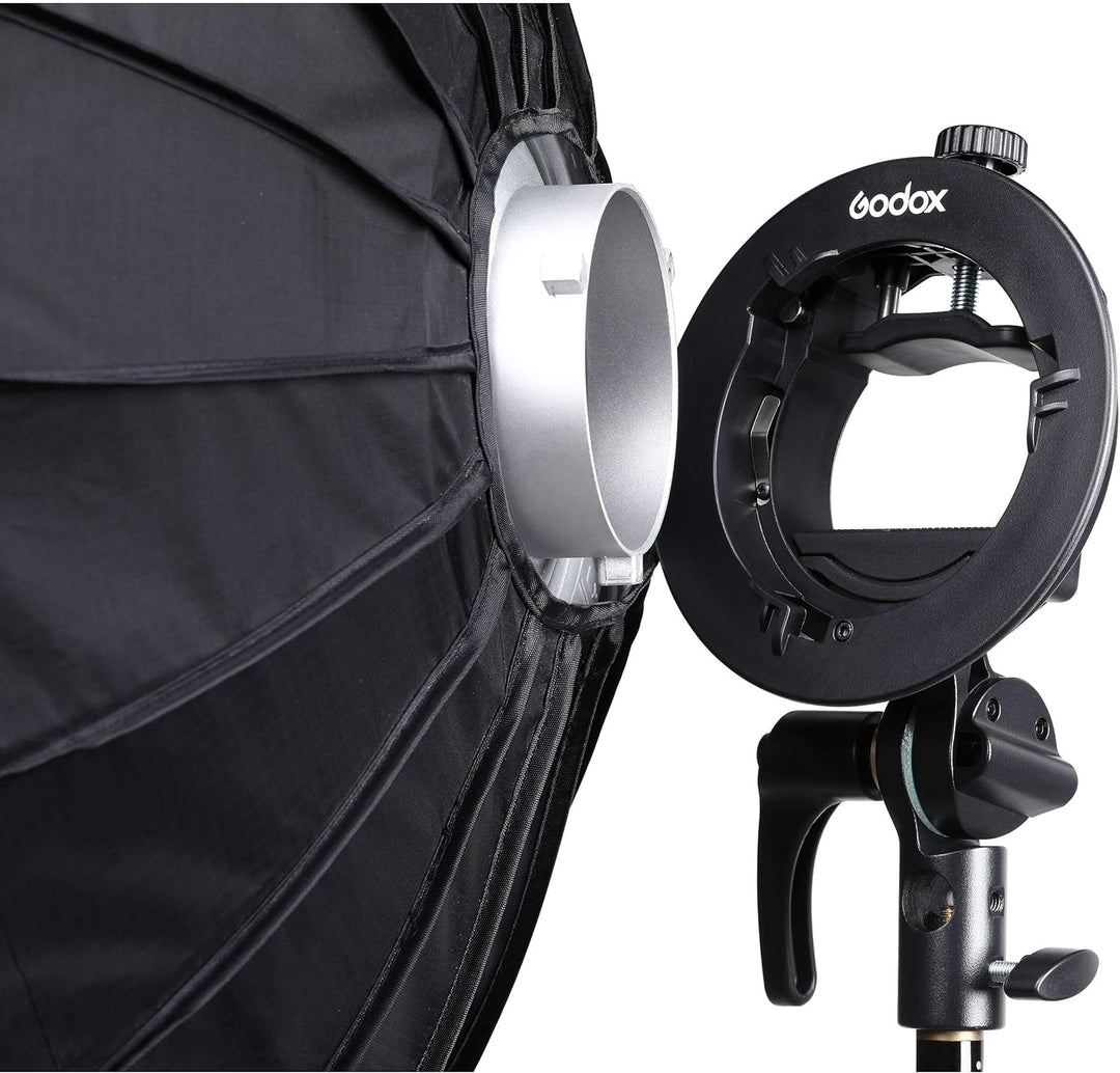 Godox SGUV6060 S2 Bowens-Halterung mit Softbox und Tragetasche-Kit (23,6 x 23,6) Schwarz KSA Version