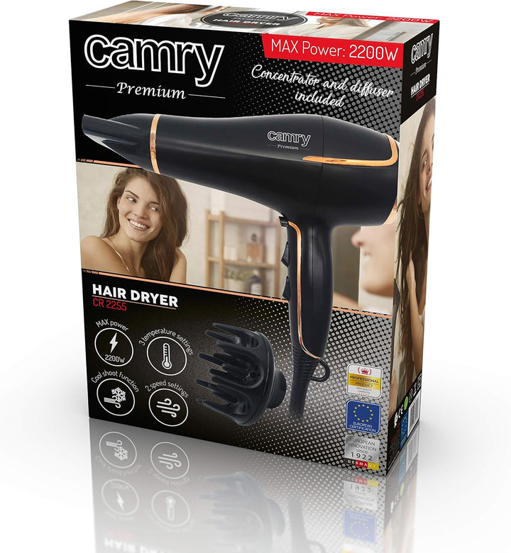 CAMRY haartrockner, Schwarz, Einheitsgrösse