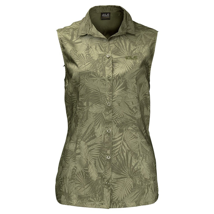 Jack Wolfskin Damen Sonora Jungle ärmelloses Shirt M Olivgrün, M Olivgrün