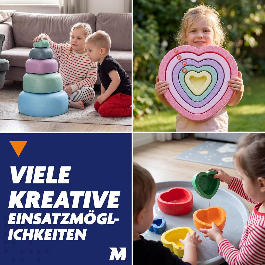 Rocks, Sensorische Balanciersteine für Kinder – 5er Set – Belastbar, Fördert Gleichgewicht, Motorik