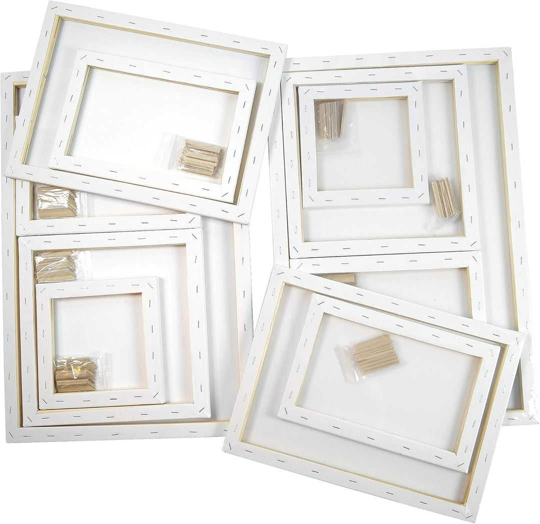 Artina FSC® Keilrahmen 12er Set Akademie 30x40, 20x20, 20x30, 30x30 & 40x60 cm – Leinwand Set Maltuc