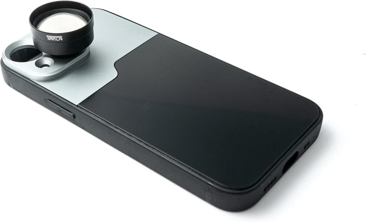 SYSTEM-S Zoom Linse 3X Tele Objektiv Filter mit Hülle in Schwarz für iPhone 13 Mini