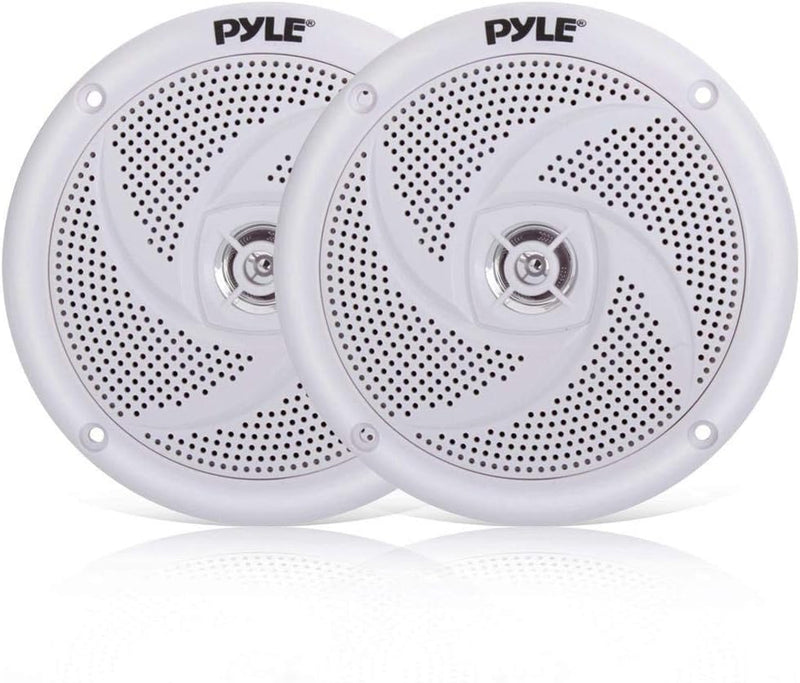 Pyle Marine Speakers - 4 Inch 2 Way Waterproof and Weather Resistant Outdoor Audio Stereo Sound Syst