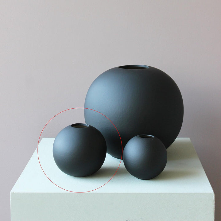 Cooee Design Ball Vase 10cm Black 10cm Schwarz, 10cm Schwarz