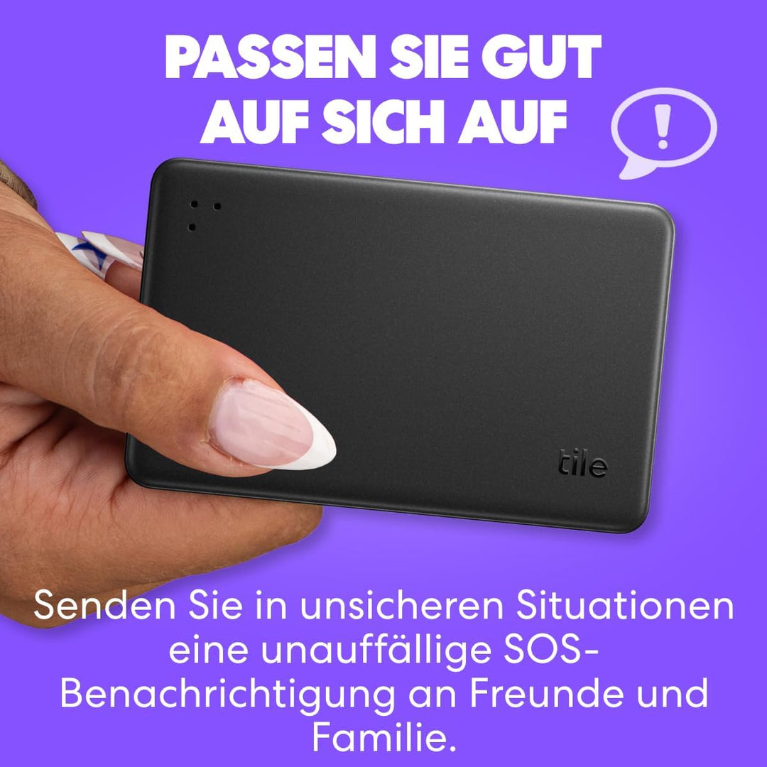 Tile by Life360 Slim (2024) – Geldbörsenfinder, Bluetooth-Tracker und Gegenstandsfinder für Gepäckan
