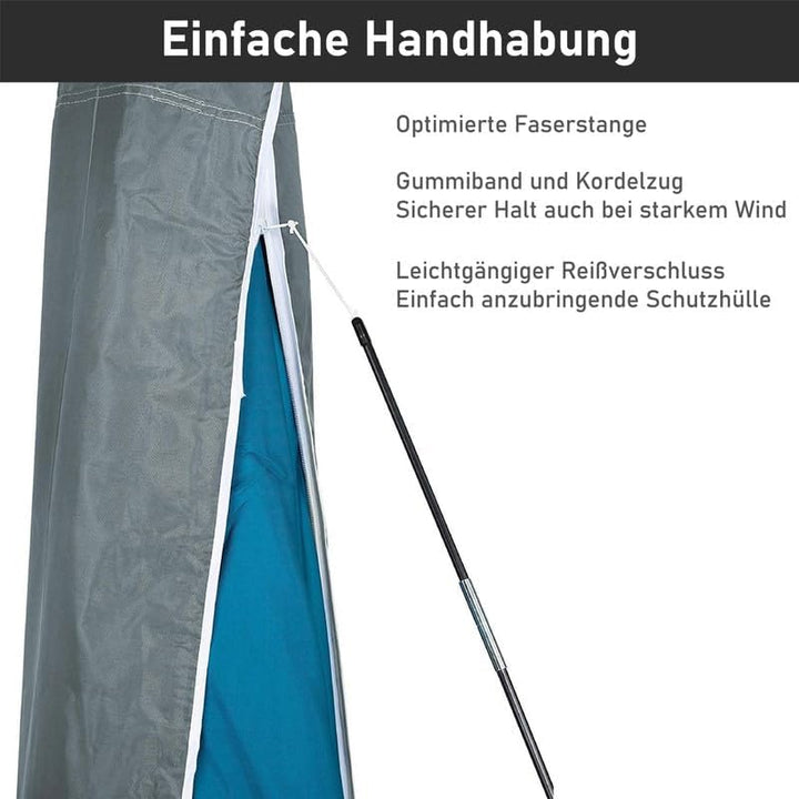 Purovi Schutzhülle für Sonnenschirme, Grau, 35x180 cm 180x 35 cm