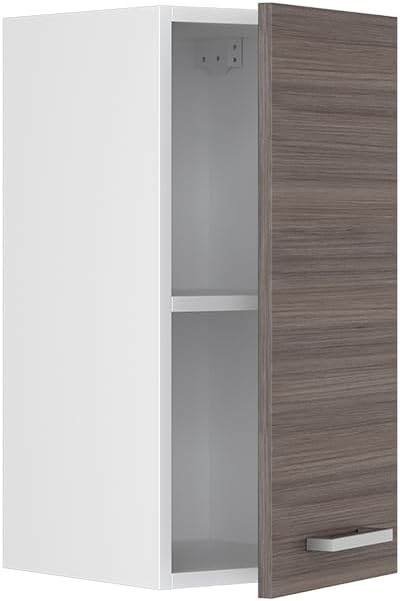 Vicco Hängeschrank R-Line, Grau/Weiss, 30 cm Grau Hängeschrank 30cm, Grau Hängeschrank 30cm