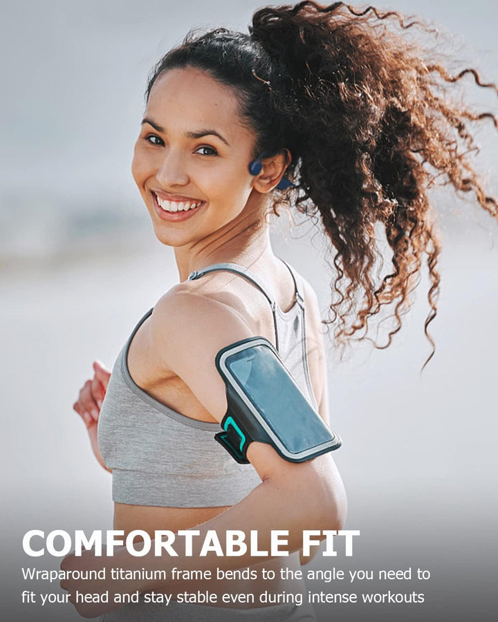 SANOTO Knochenschall Open Ear Kopfhörer Bluetooth 5.0 Sport Bone Conduction Kabellos IPX7 wasserdich