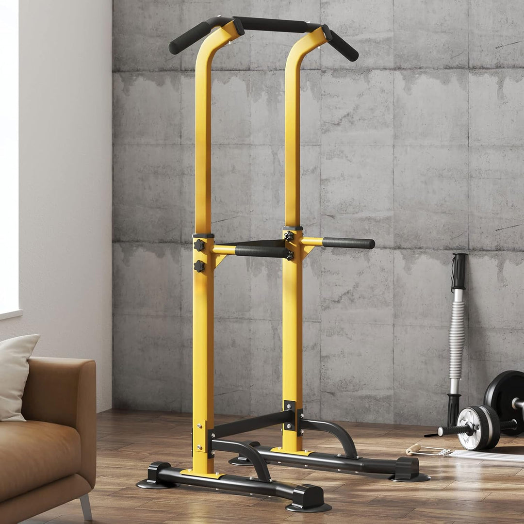 DlandHome Romanischer Stuhl für Krafttraining, verstellbar, Dips, Klimmzugstange, auf Fuss, Klimmzug