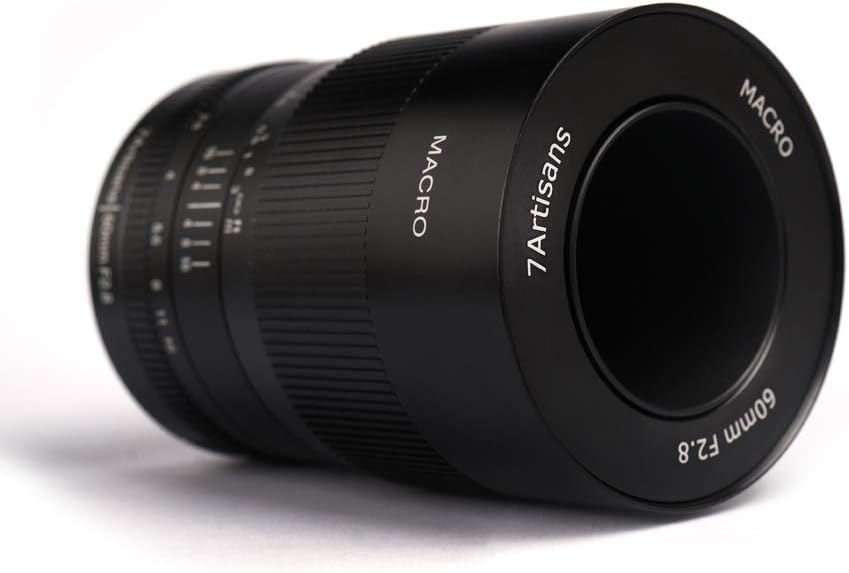 7artisans 60 mm F2.8 Makro APS-C Weitwinkelobjektiv für Sony Emount Kameras wie A7 A7II A7R A7RII A7