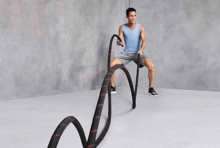 CRIVIT Battle Rope Seil für Training, Fitness, Crossfit, 30 mm, Länge 10 m, extrem robust und flexib