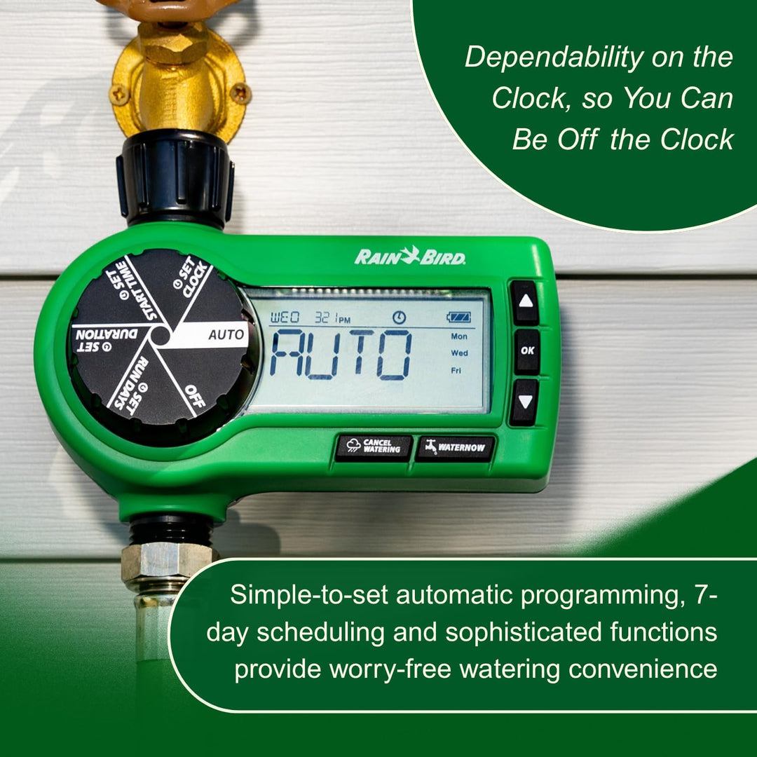 Rain Bird Professional Grade 1zehtmr Electronic Digital Schlauch End Timer/Controller, One Zone/Stat
