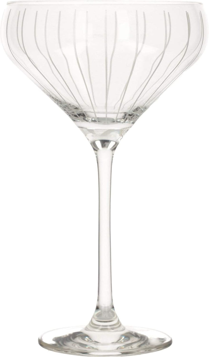 Mikasa Cheers Martinigläser, 290 ml, 4 Stück, Kristallglas, silber, 400 ml, Set of 4 Klassiker Silbe