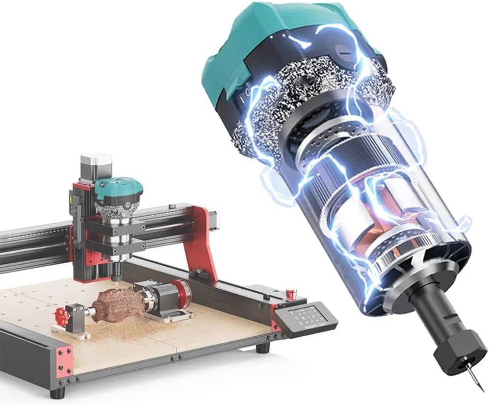 Twotrees CNC Router Machine Trimmer-Set 800W Holzfrässpindel für TTC450 Pro CNC-Fräsmaschine, Kompak