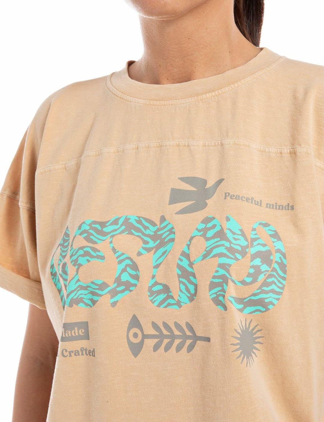 REPLAY Damen T-Shirt S 017 Sintra Ochre, S 017 Sintra Ochre