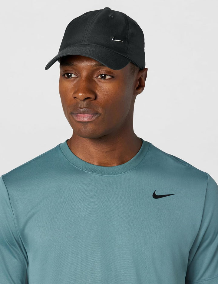 Nike Herren Baseballkappe Df Club S-M Black/Metallic Silver, S-M Black/Metallic Silver