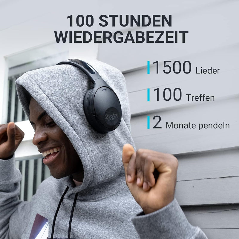 233621 Noise Cancelling Kopfhörer Bluetooth [100 Stunden Hördauer] Over-Ear Kopfhörer Kabellos mit M