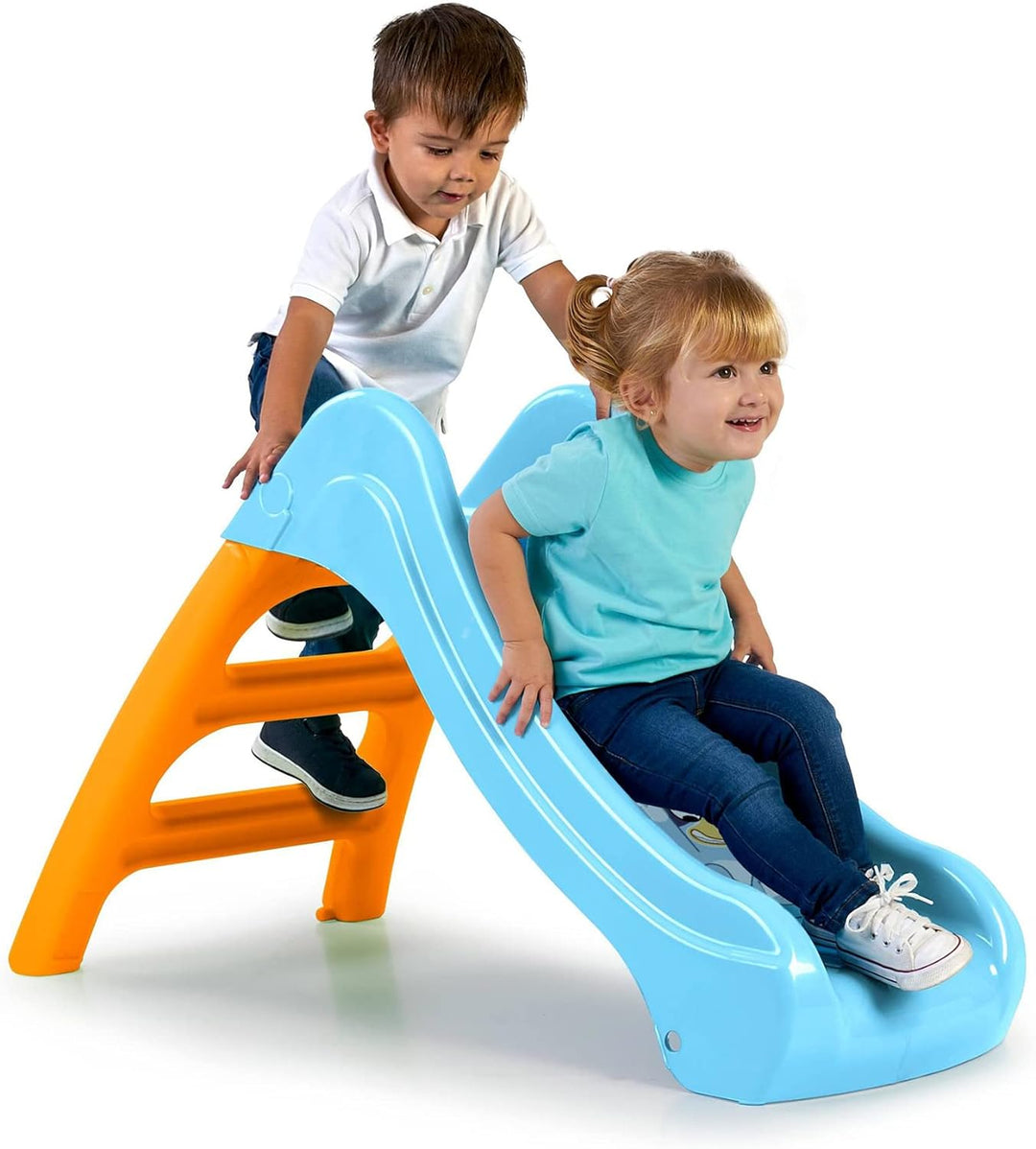 FEBER - First Slide Bluey Kinderrutsche, kleine Grösse, mit Schlauchöffnung zur Umwandlung zur Wasse