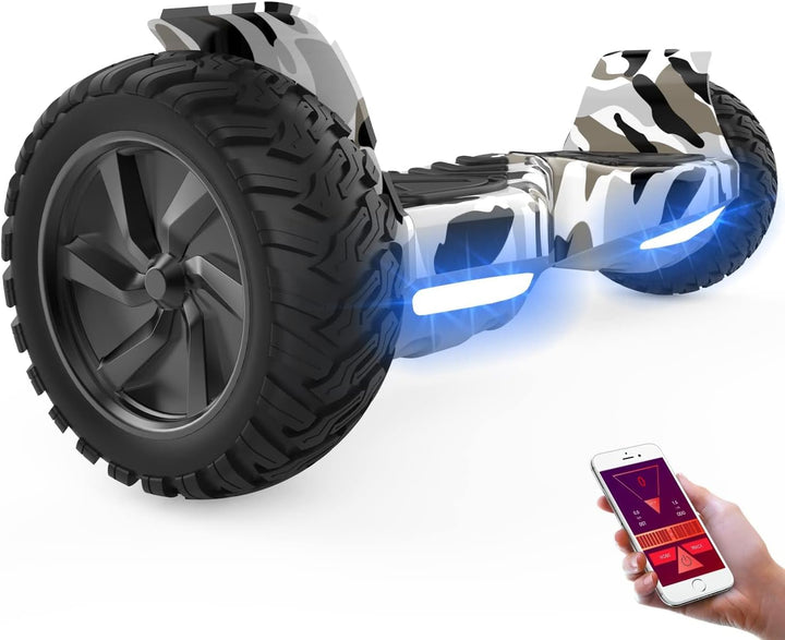 GeekMe Hoverboards Offroad 8.5 Zoll, SUV Hoverboards mit APP, Bluetooth Lautsprecher, Doppelmotor, L