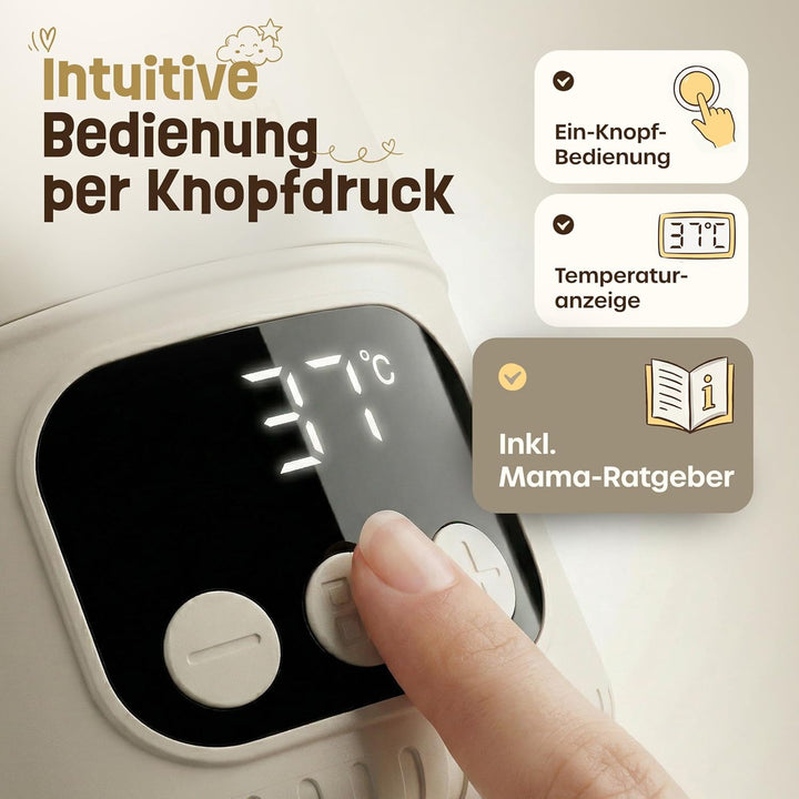Tragbarer Babyflaschenwärmer für unterwegs – Schnelles Aufheizen in 2 Min | 500ml Kapazität | Für Mu