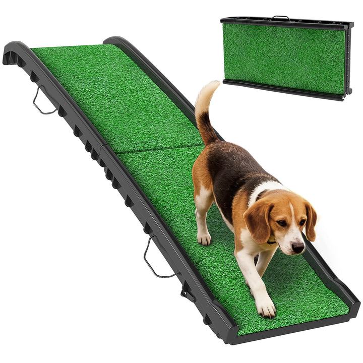 PawHut Hunderampe klappbar Hundetreppe Auto & SUV rutschfest Einstiegshilfe für Kofferraum, 155x38,5