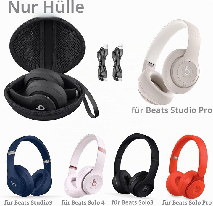 co2CREA Hart Reise Schutz Hülle Etui Tasche für Beats by Dr. DRE Studio Pro Studio3 Solo4 Solo3 Solo