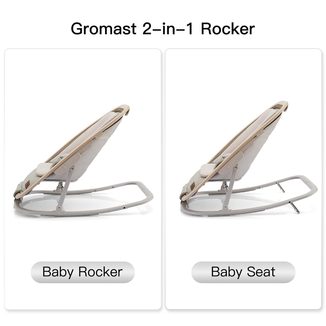 Gromast 2-in-1-Babywippe für Säuglinge, tragbare Babywippe mit 3 Liegepositionen und Reisetasche – G