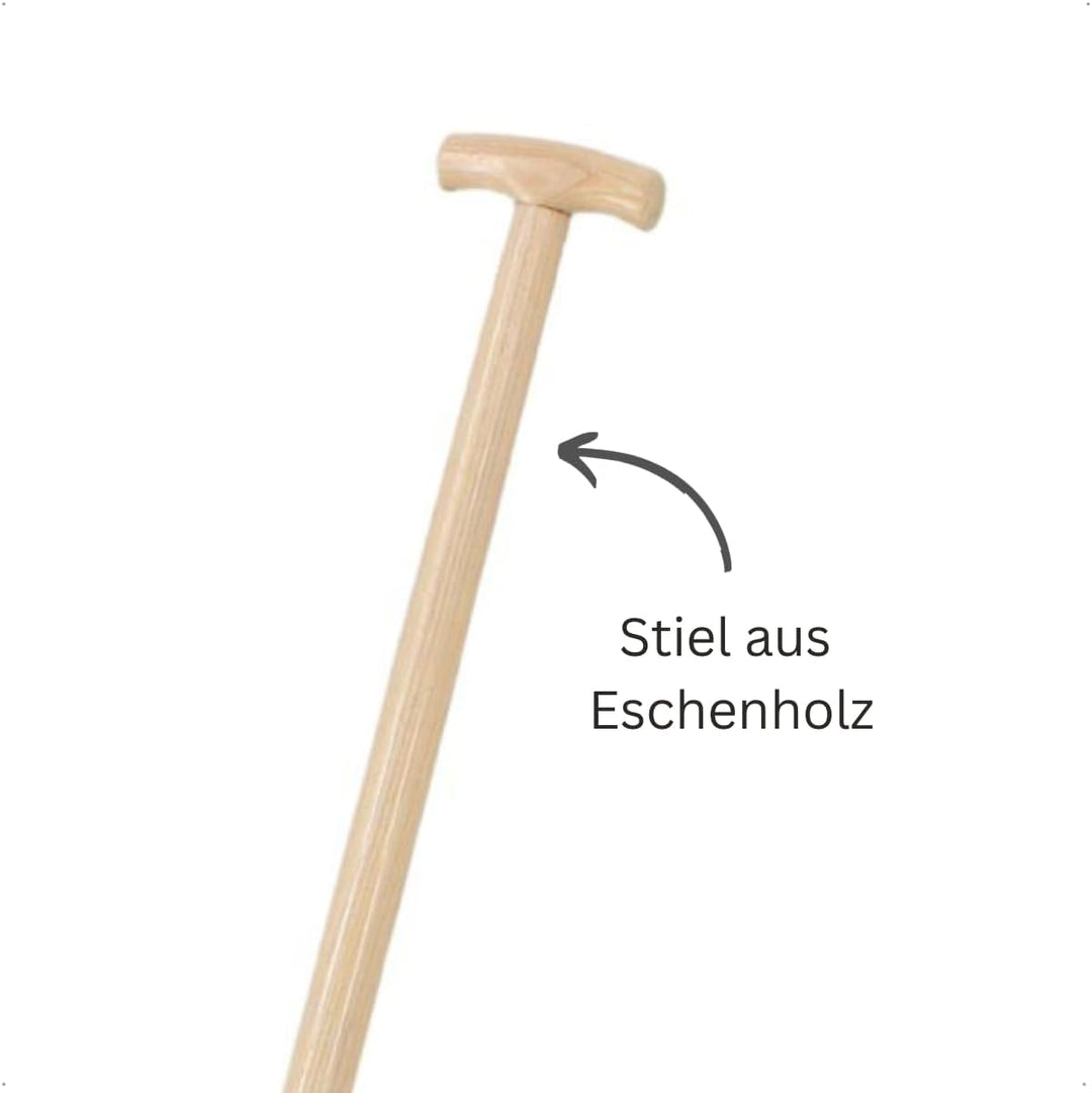 Rekord Herren-Doppelfederspaten (Stahl, gehärtet und poliert) mit 95 cm T-Stiel aus Eschenholz, Arbe