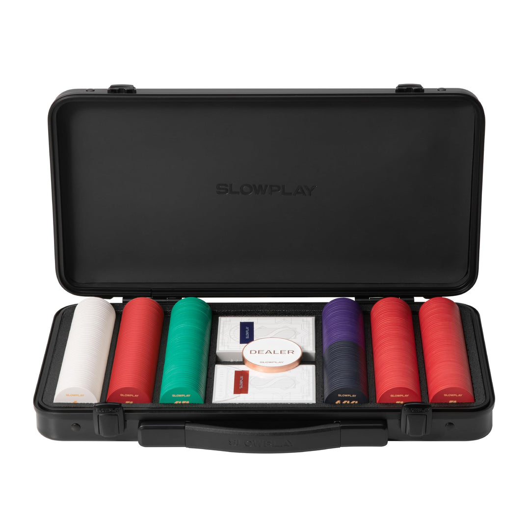 SLOWPLAY Godel Ceramic Poker-Chipsatz, 300 STK [mit Werten], 43mm& 12g pro Chip | Verfügt über einen
