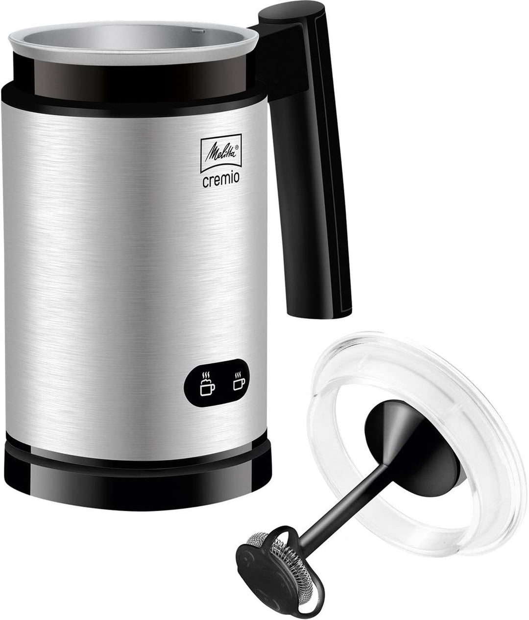 Melitta, Milchschäumer, Für kalte und warme Milch, Antihaftbeschichteter Behälter, CREMIO, Edelstahl