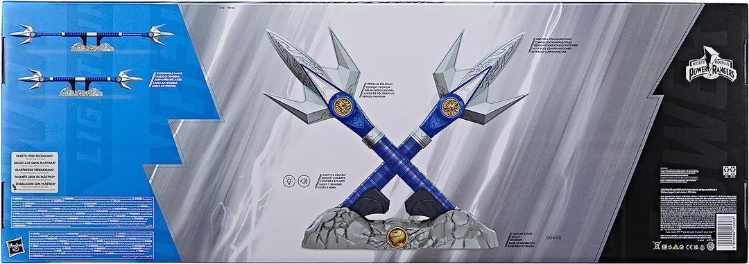 Power Rangers Lightning Collection Mighty Morphin Blauer Ranger Power-Lanze Rollenspiel MMPR Cosplay