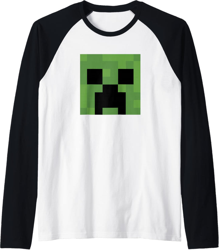 Minecraft Creeper Grosses Gesicht Raglan