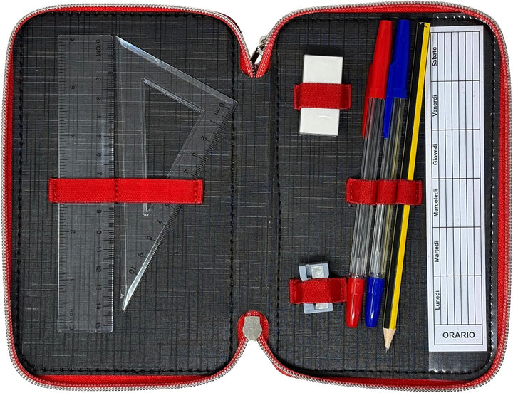 3-Fach Federmäppchen Gefüllt Jungen (6-10 Jahre) für Spiderman Fan – 3D-Effekt Federtasche Schule (4