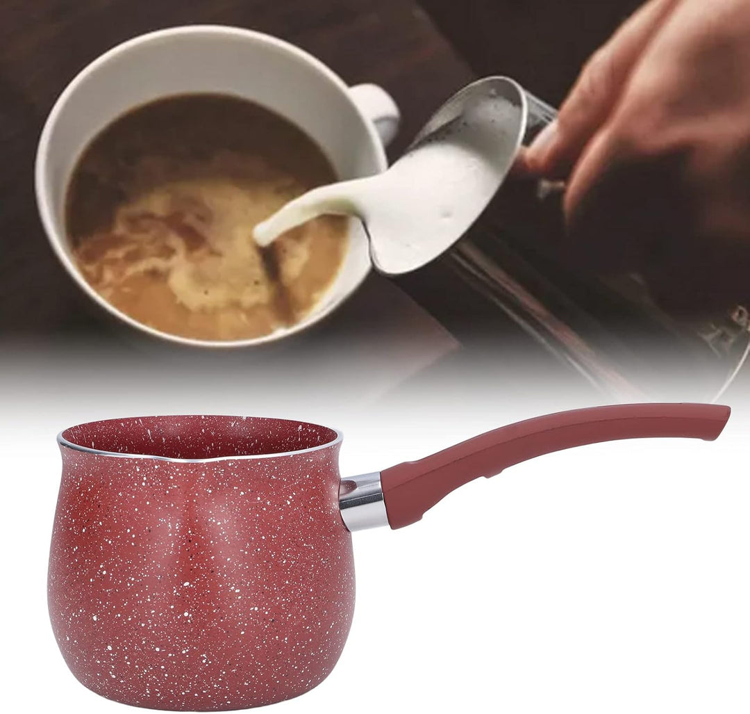 TOPINCN Einhand 10cm Schmelztopf, Mini Milchpfanne Zum Kochen von Klebrigen Saucen, Aufwärmen von Mi