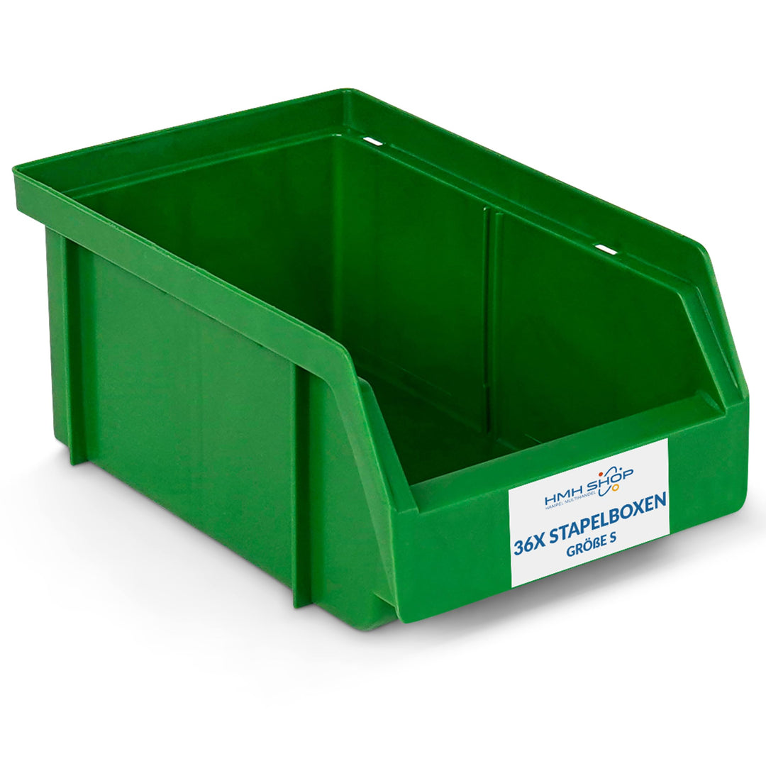 HMH Stapelboxen der Grösse S 161x105x75mm für dein Kleinteilelager Sichtlagerkästen in 5 Farben Zube